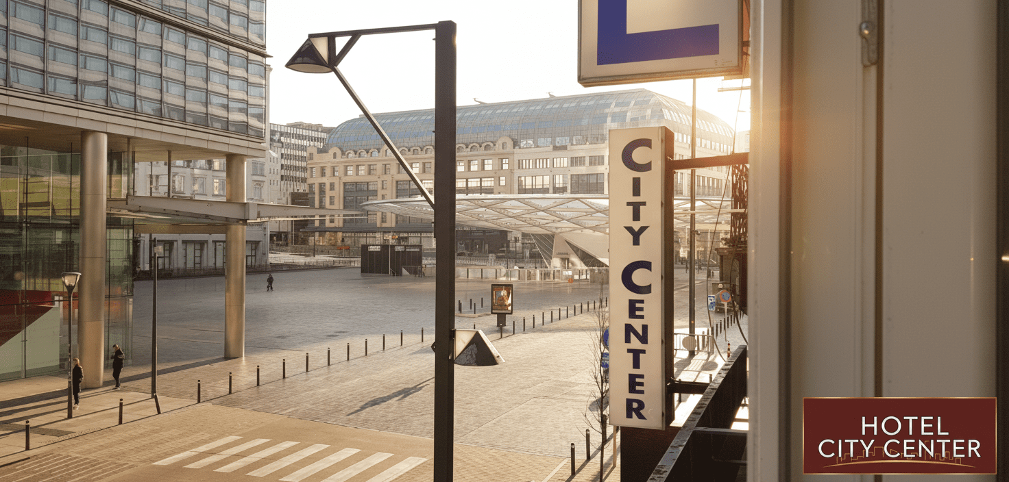 Vu de la chambre Place Rogier